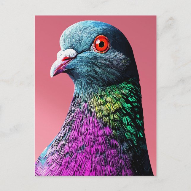 Postal Regal Pigeon Majesty Vivid Realist Bird Portrait (Anverso)