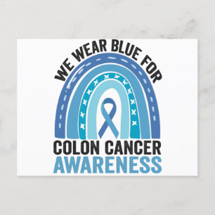 Postal Regalamos Azul Para La Conciencia Del Cáncer De Co