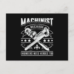 Postal Regalito de maquinista CNC maquinista mecánico de