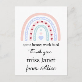 Postal Regalo Arcoíris de agradecimiento de Navidad del p