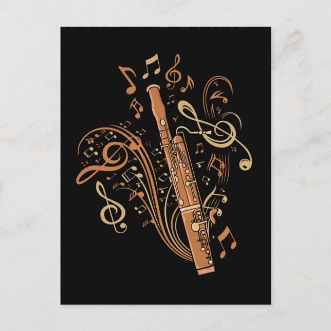 Postal Regalo Bassoonista Hombres Jazz Music Lover Mujere (Anverso)