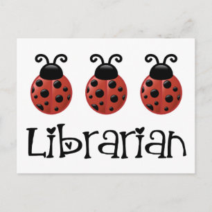 Postal Regalo bibliotecario de Ladybug