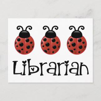 Postal Regalo bibliotecario de Ladybug