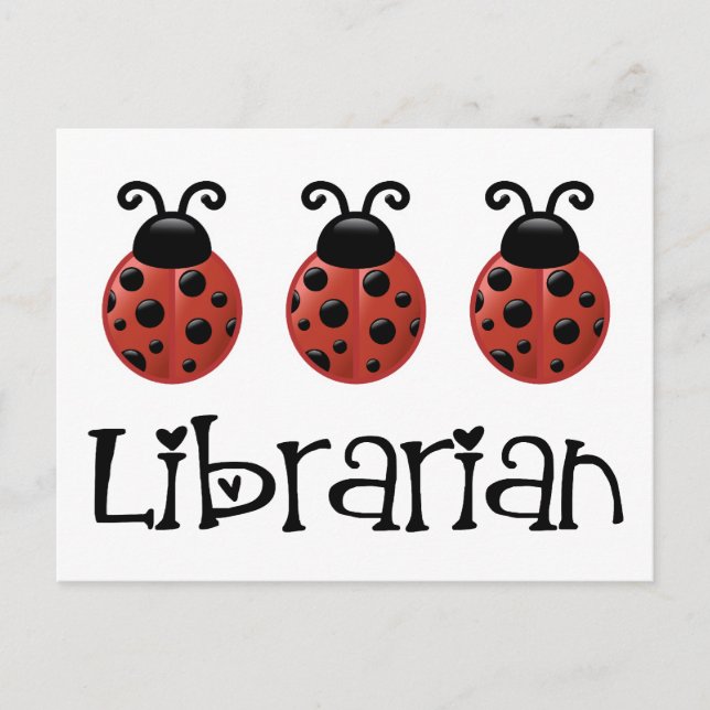 Postal Regalo bibliotecario de Ladybug (Anverso)