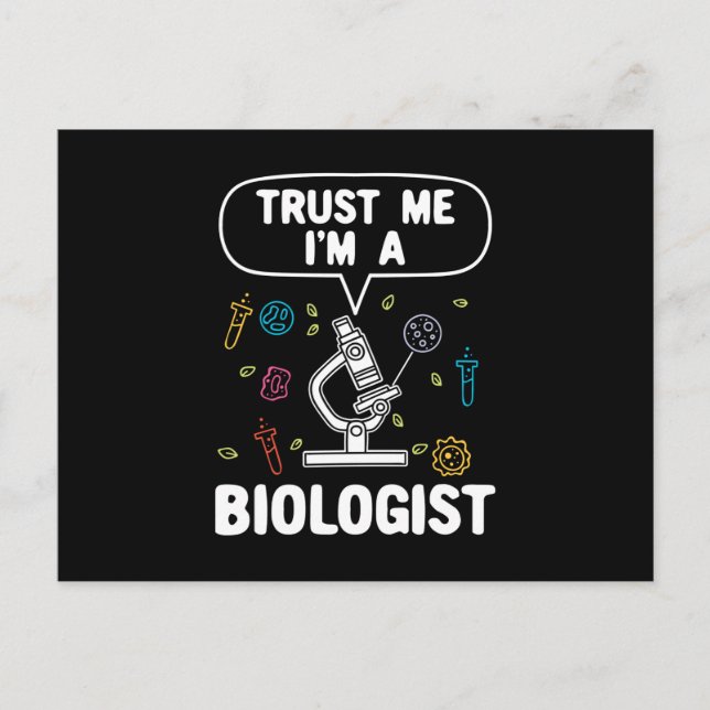 Postal Regalo biólogo de biología (Anverso)