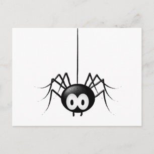 Postal Regalo Black Spider Cute Halloween