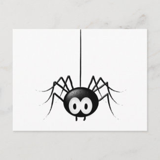 Postal Regalo Black Spider Cute Halloween