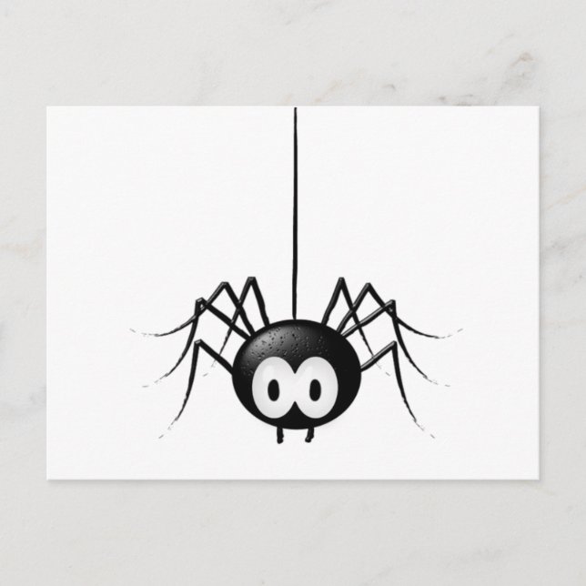 Postal Regalo Black Spider Cute Halloween (Anverso)