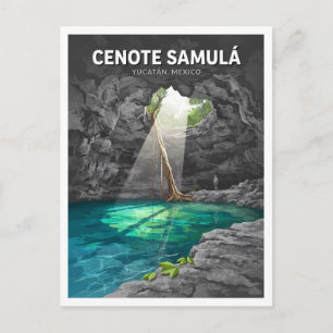Postal Regalo Cenote Samulá Dzitnup México