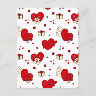 Postal Regalo Chic del Día de San Valentín con Corazón Ro