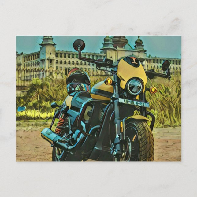 Postal regalo clásico de motocicleta vintage (Anverso)