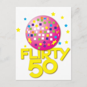 Postal regalo de 50 cumpleaños de FLIRTY