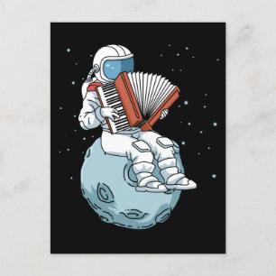 Postal Regalo de acordeón masculino acordeón de regalo de