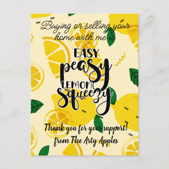 Postal regalo de agradecimiento al personal de marketing  (Anverso)