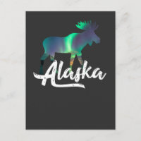 Regalo de Alce de Alaska con Aurora Boreal
