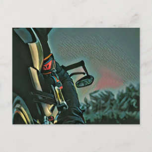 Postal regalo de amante de las carreras de motocicletas