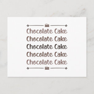 Postal Regalo de amor dulce del día del pastel de chocola