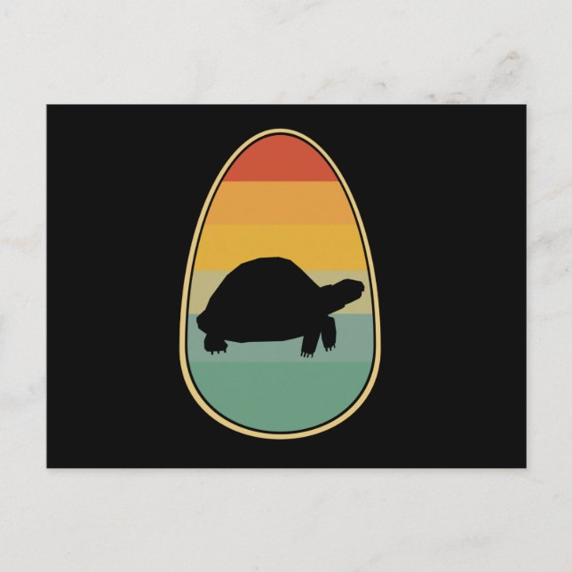 Postal Regalo de animales de la tortuga de huevos de pasc (Anverso)