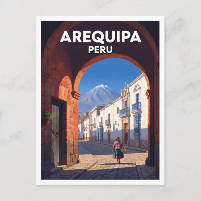 Postal Regalo de Arequipa Perú (Anverso)