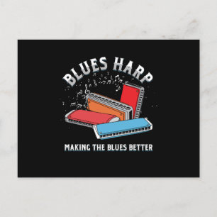 Postal Regalo de banda acústica de instrumentos Blues Har
