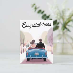Postal Regalo de bodas Esposo Esposa Felicitaciones Matri