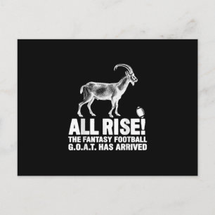 Postal Regalo de Cabra de Fantasía de Fútbol Campeón de L