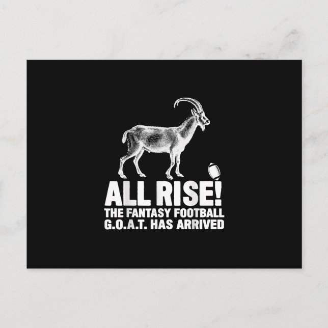 Postal Regalo de cabra de fútbol fantástico campeón de li (Anverso)