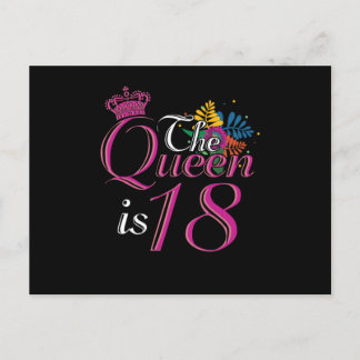 Postal Regalo de Celebración de Cumpleaños 18 La Reina Cu