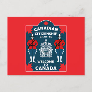Postal Regalo de celebración de la ciudadanía canadiense
