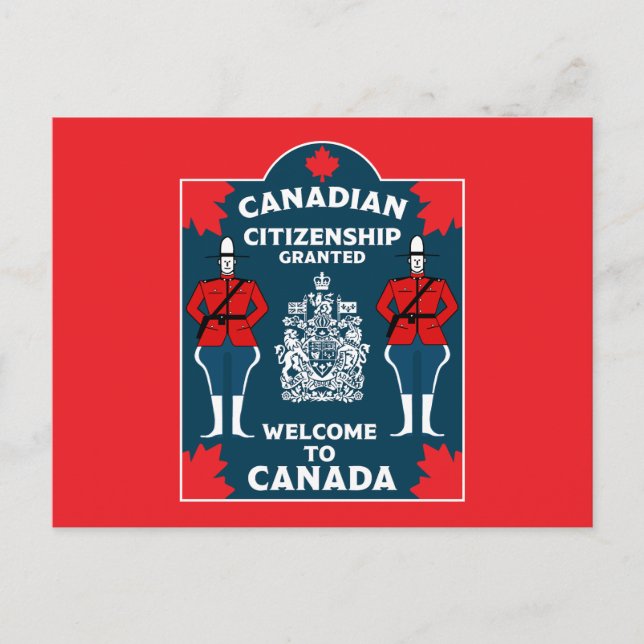 Postal Regalo de celebración de la ciudadanía canadiense (Anverso)