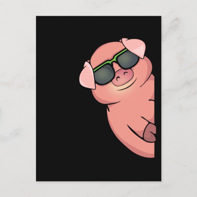 Postal Regalo De Cerdo Para Amantes De Cerdo Mujeres Cerd (Anverso)