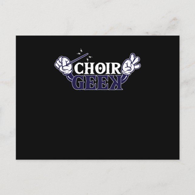 Postal Regalo de Choir Geek Chorus Choral Music Conductor (Anverso)