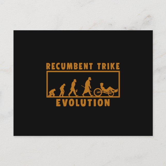 Postal Regalo de ciclismo en bicicleta de Evolución de Tr (Anverso)
