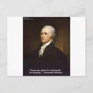 Postal Regalo de cita de Hamilton Fall For Anything