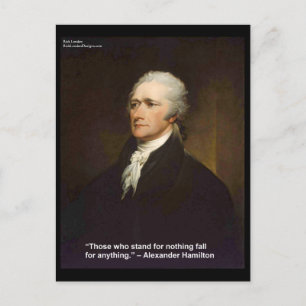 Postal Regalo de cita de Hamilton Fall For Anything