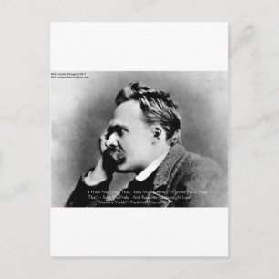 Postal Regalo de cita de sabiduría de Nietzsche "Orgullo