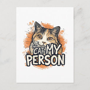 Postal Regalo de cita divertida para amante de gatos Mi g