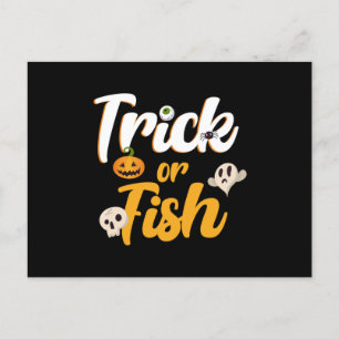 Postal Regalo de cráneo de calabaza de calabaza para pece