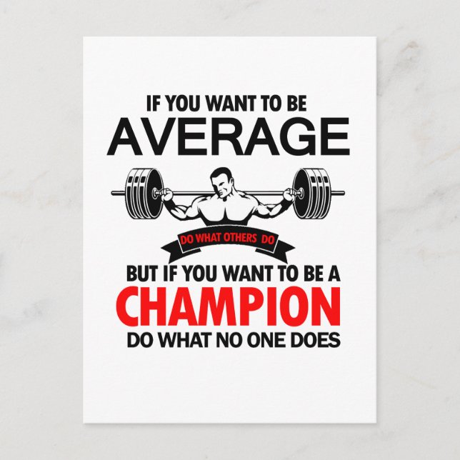 Postal regalo de culturista (Anverso)