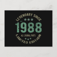 Regalo de cumpleaños 37 años Leyenda de 1988 Cumpl