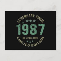 Regalo de Cumpleaños 38 Años Leyenda de 1987 Cumpl