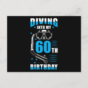 Postal Regalo de cumpleaños 60 para buzo