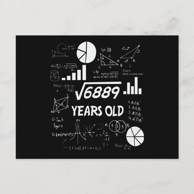 Postal Regalo de cumpleaños 83 para profesora de matemáti (Anverso)