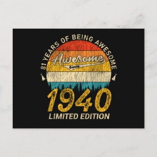 Postal Regalo de Cumpleaños 85 Años Retro Impresionante d