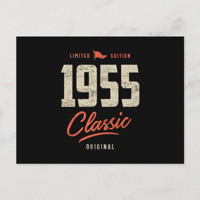 Postal Regalo de cumpleaños clásico de 1955 (Anverso)