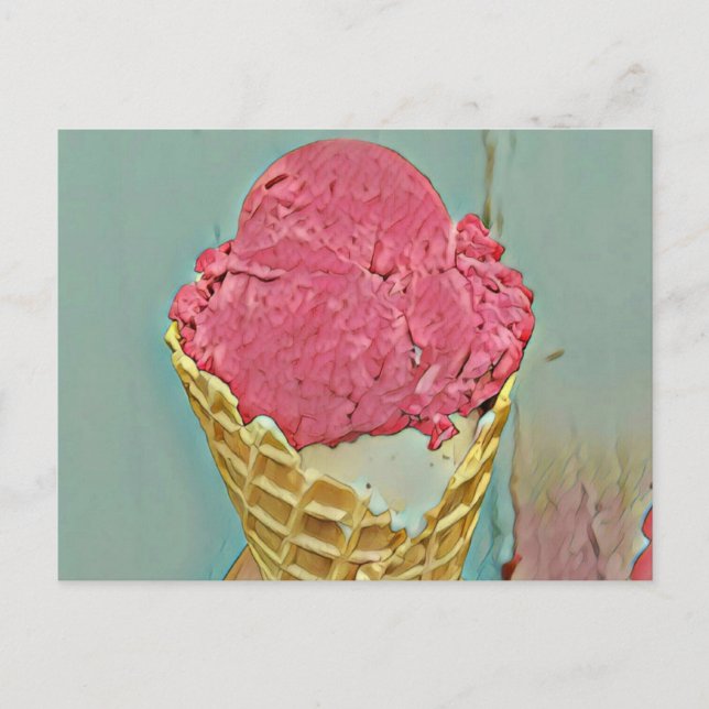 Postal Regalo de cumpleaños de helado (Anverso)