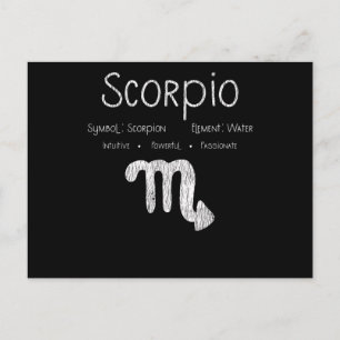 Postal Regalo de cumpleaños del signo zodiacal Escorpio v