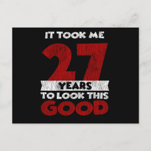 Postal Regalo de cumpleaños divertido de 27 años de edad
