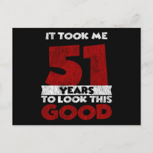 Postal Regalo de cumpleaños divertido de 51 años de antig