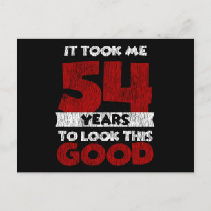 Postal Regalo de cumpleaños divertido de 54 años de antig
